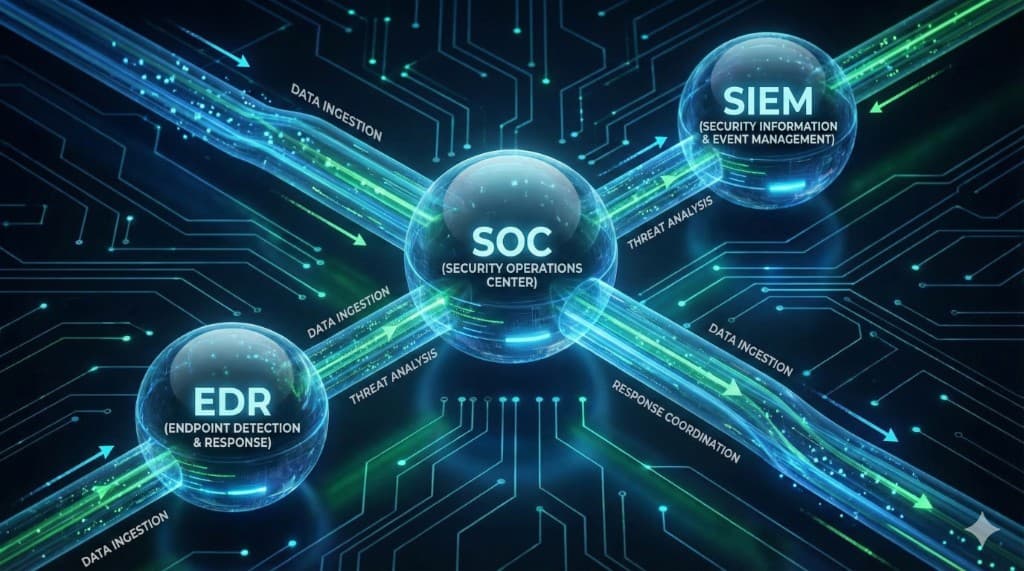 השוואה של פתרונות אבטחה MDR, SOC ו-XDR